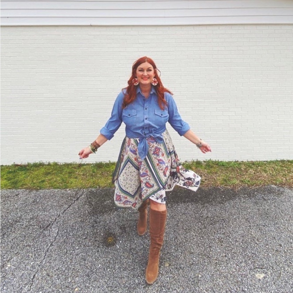 Anthropologie handkerchief hem skirt